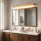 Dimmable LED Wood Flush Mount Vanity Light