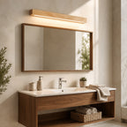 Dimmable LED Wood Flush Mount Vanity Light
