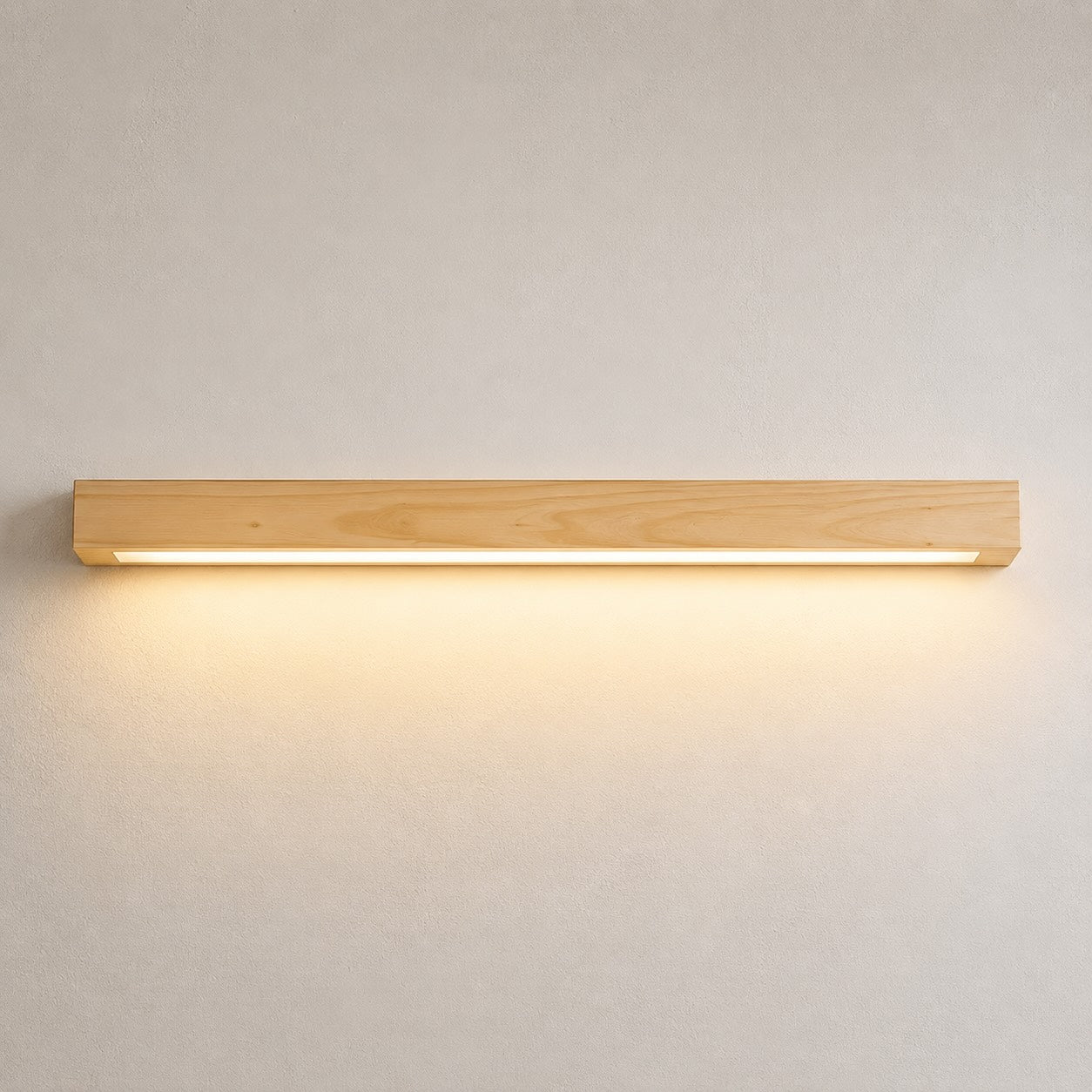 Dimmable LED Wood Flush Mount Vanity Light