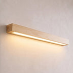 Dimmable LED Wood Flush Mount Vanity Light