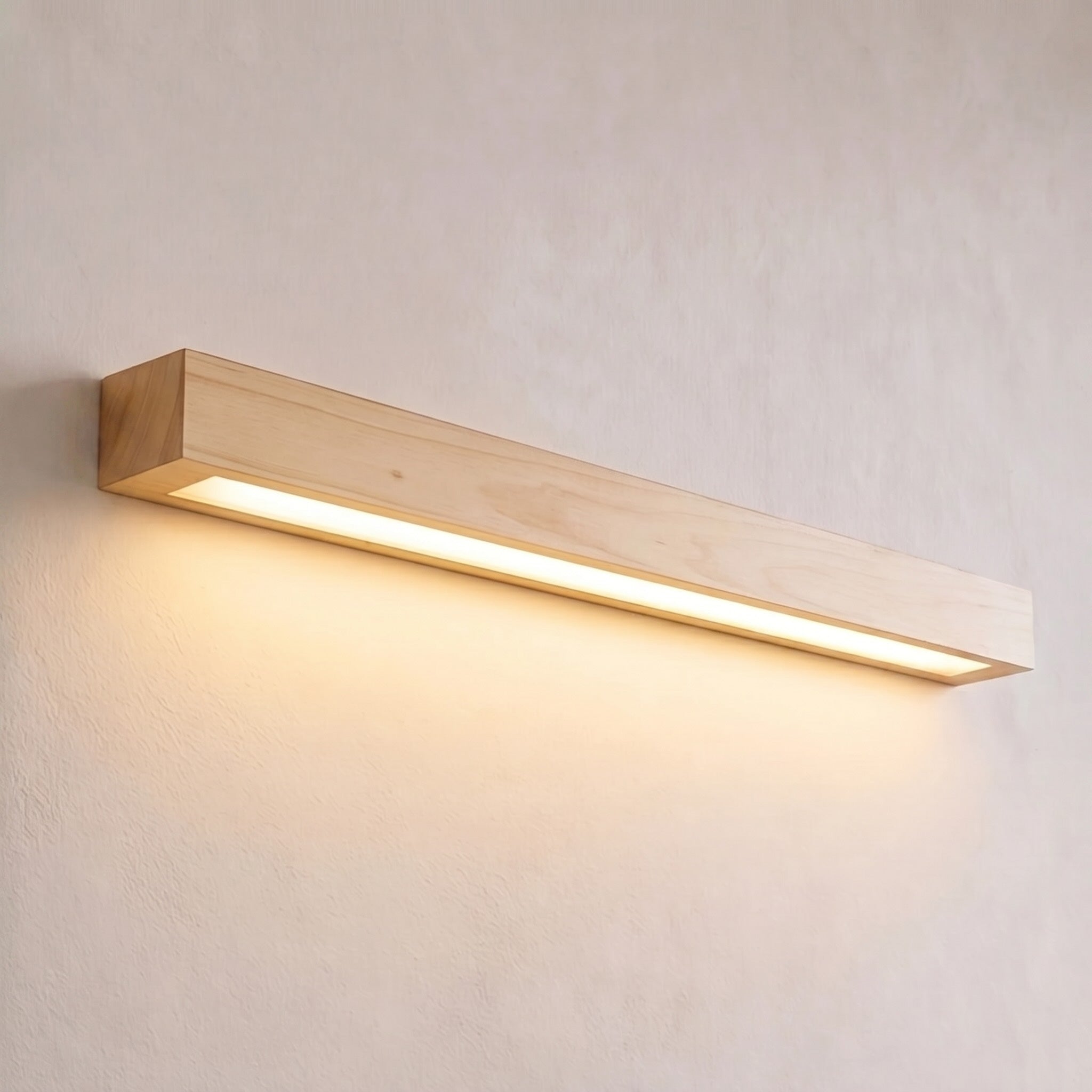 Dimmable LED Wood Flush Mount Vanity Light