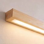 Dimmable LED Wood Flush Mount Vanity Light