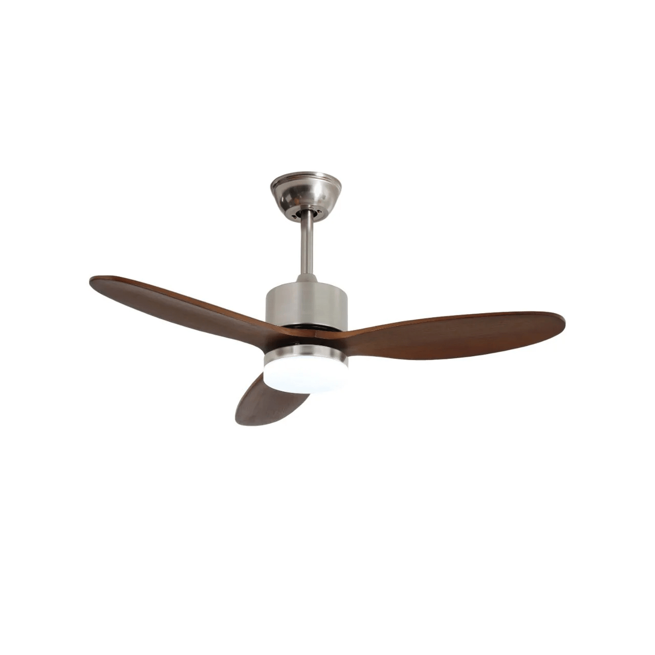 Dimmable LED Wooden Blades Ceiling Fan (Remote Included)