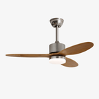 Dimmable LED Wooden Blades Ceiling Fan (Remote Included)