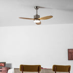 Dimmable LED Wooden Blades Ceiling Fan (Remote Included)