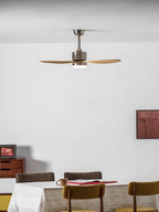 Dimmable LED Wooden Blades Ceiling Fan (Remote Included)