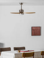 Dimmable LED Wooden Blades Ceiling Fan (Remote Included)