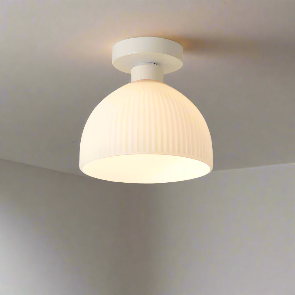 Dimmable Milky Diffuser Flush Mount Ceiling Light (18cm)