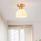 Dimmable Milky Diffuser Flush Mount Ceiling Light (18cm)