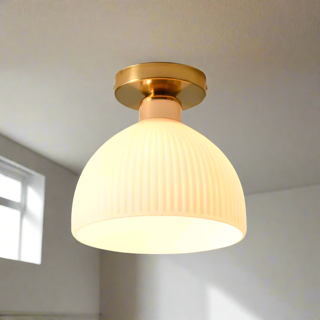 Dimmable Milky Diffuser Flush Mount Ceiling Light (18cm)
