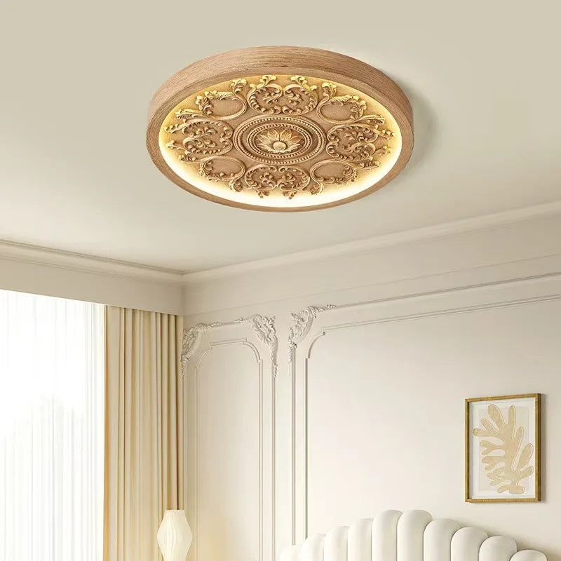 Dimmable Tri-Color LED Flush Mount Ceiling Light (Remote Included)