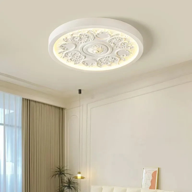 Dimmable Tri-Color LED Flush Mount Ceiling Light (Remote Included)