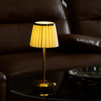 Dimmable USB-C Rechargeable Pleated Shade Table Lamp
