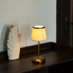 Dimmable USB-C Rechargeable Pleated Shade Table Lamp