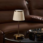 Dimmable USB-C Rechargeable Pleated Shade Table Lamp