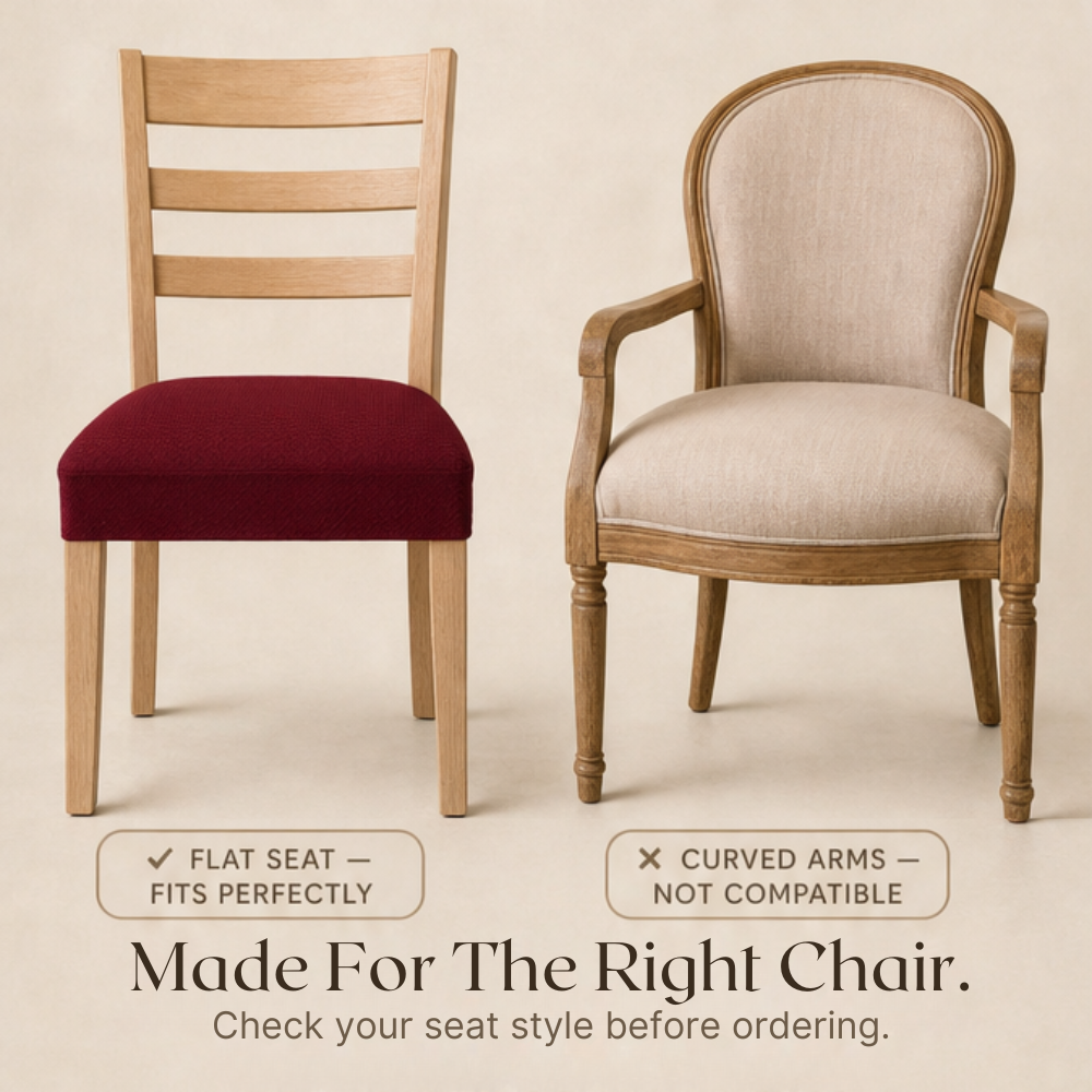 Dining Chair Cover Waterproof Diamond Jacquard 4-Way Stretch