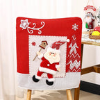 Dining Chair Covers Santa Claus Motif Stretch Fabric Washable