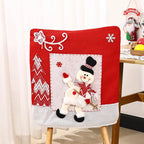 Dining Chair Covers Santa Claus Motif Stretch Fabric Washable