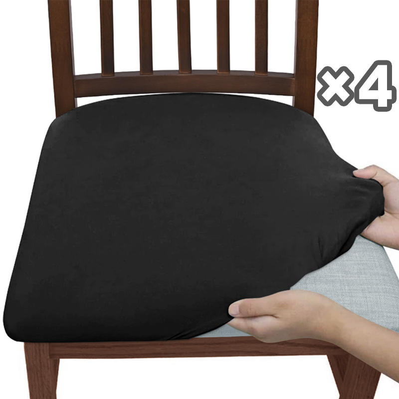 Dining Chair Covers Stretch-Fit Snag-Resistant Set of 4