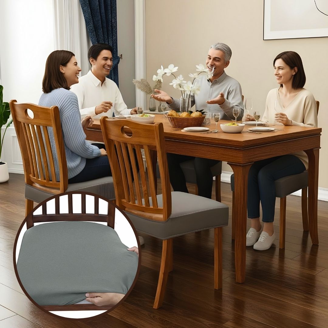 Dining Chair Covers Stretch-Fit Snag-Resistant Set of 4