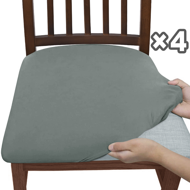 Dining Chair Covers Stretch-Fit Snag-Resistant Set of 4