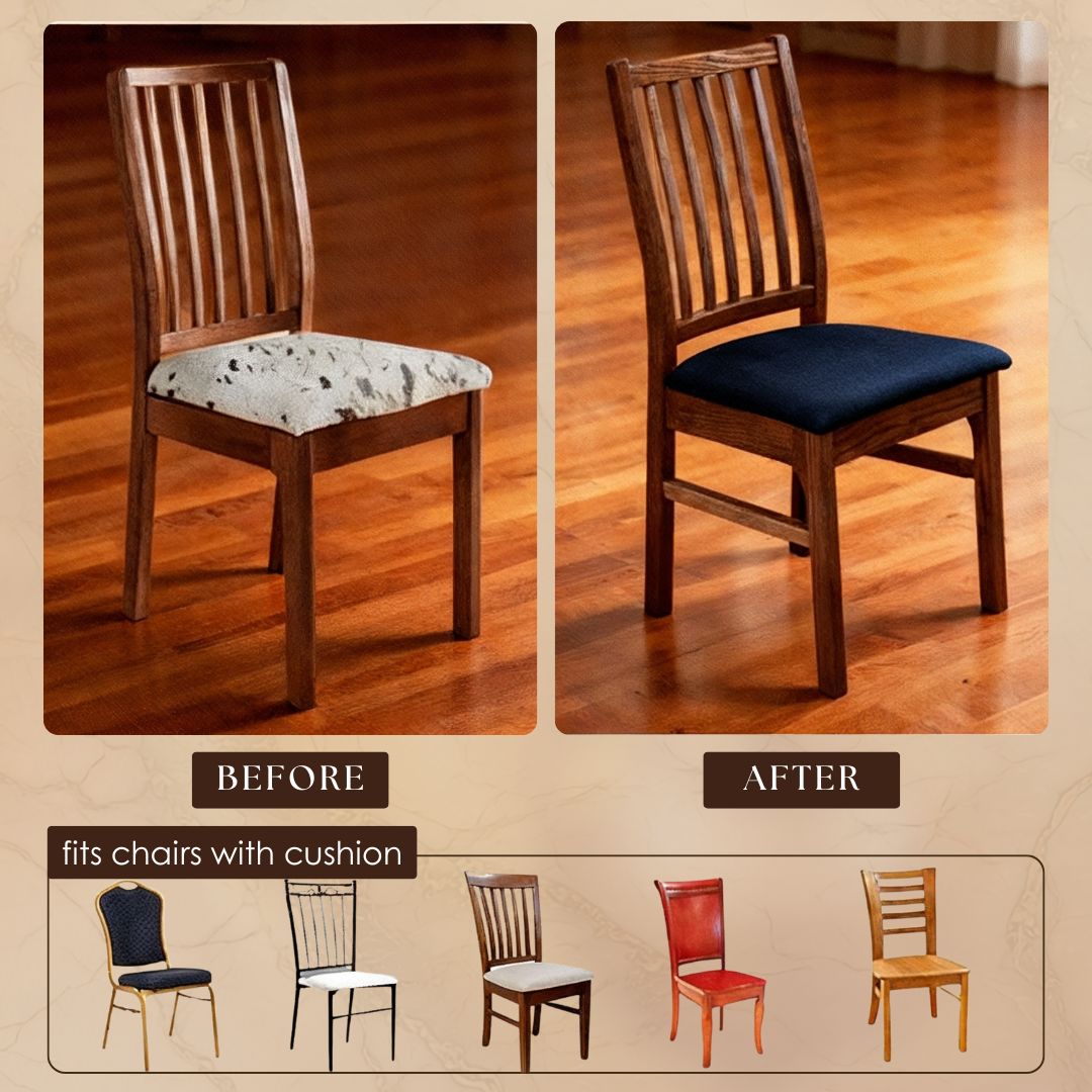 Dining Chair Covers Stretch-Fit Snag-Resistant Set of 4