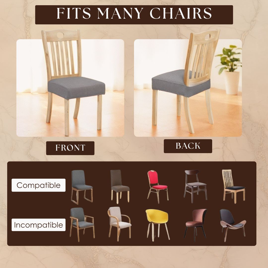 Dining Chair Covers Stretch-Fit Snag-Resistant Set of 4