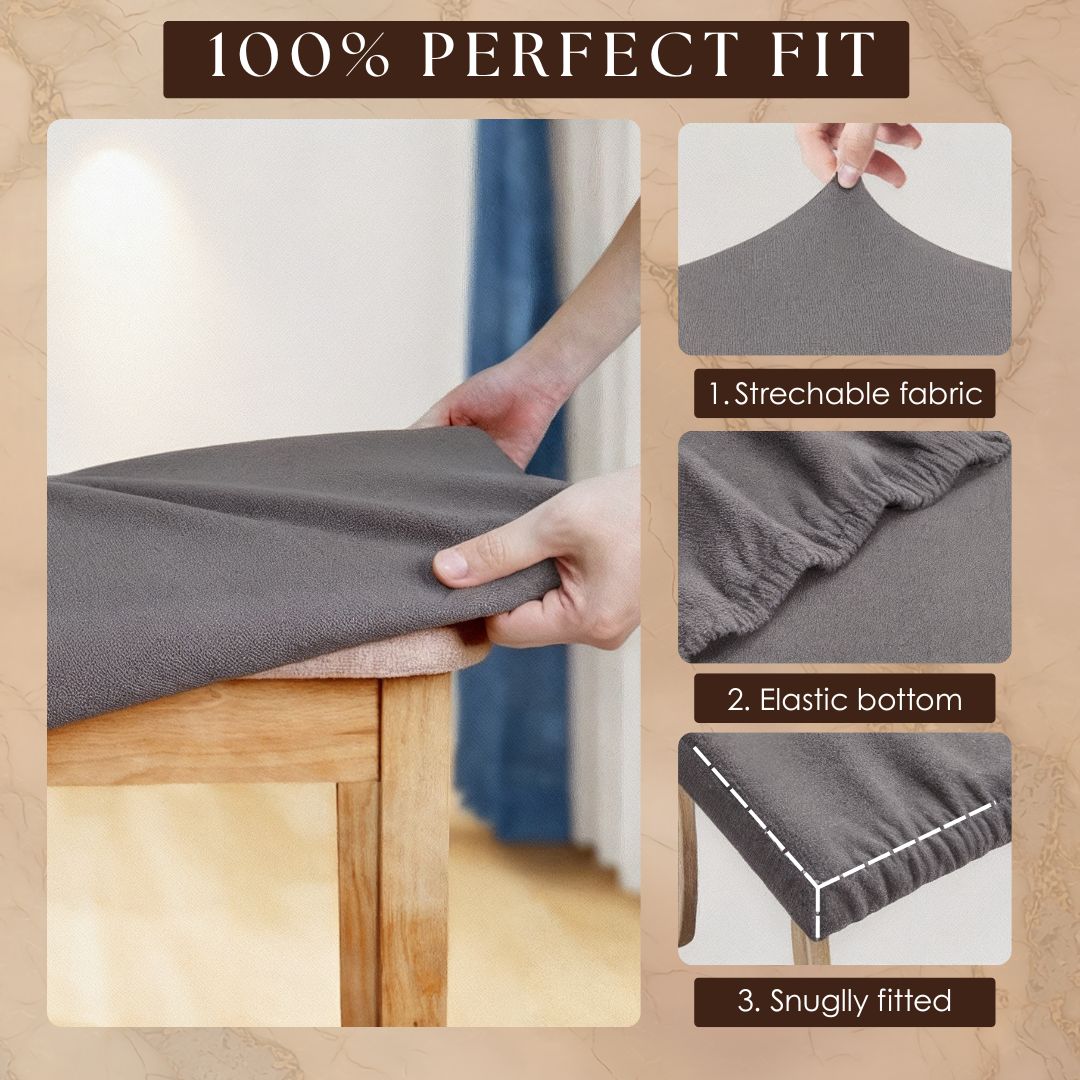 Dining Chair Covers Stretch-Fit Snag-Resistant Set of 4