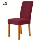 Dining Chair Covers Stretch Velvet Elastic Fit