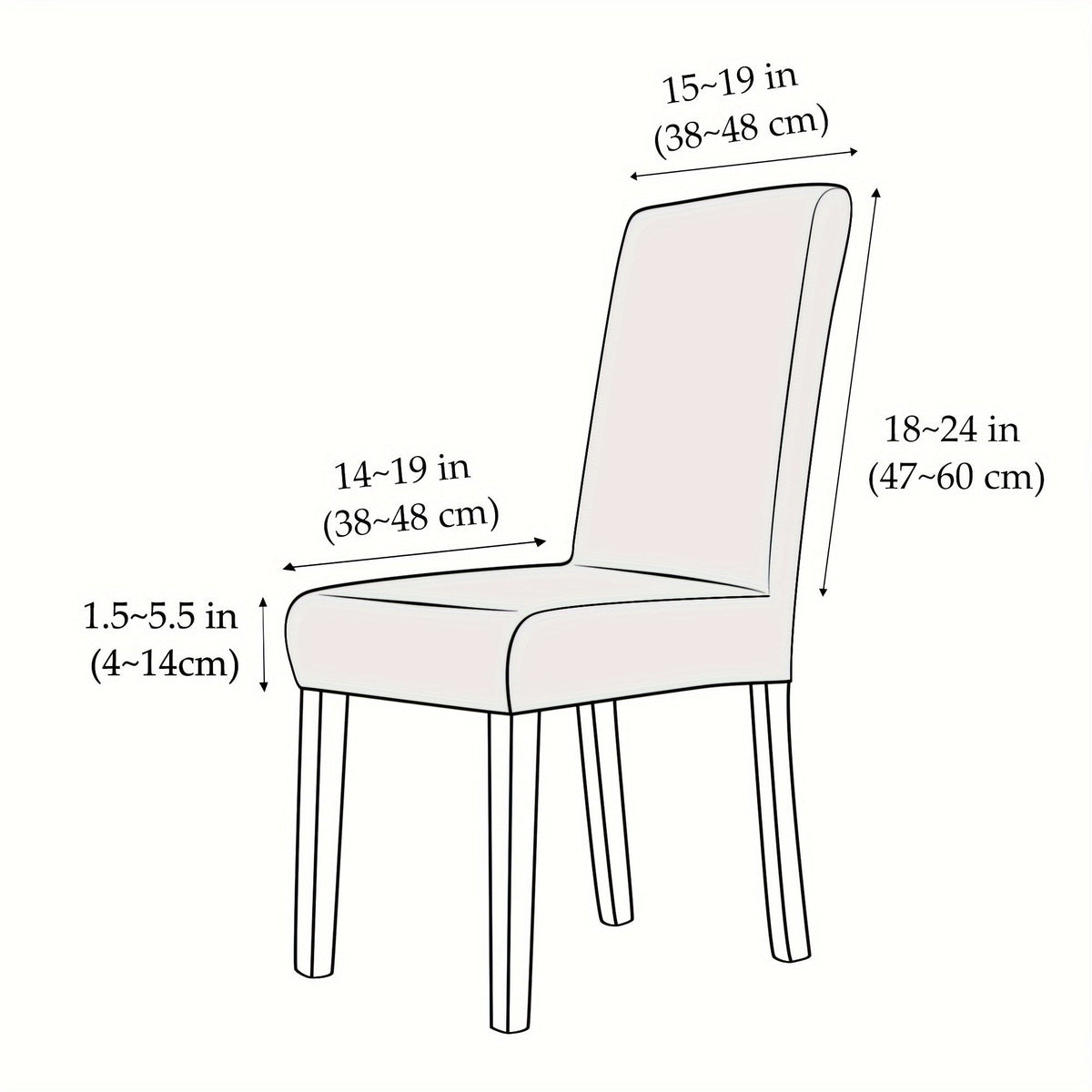 Dining Chair Covers Stretch Velvet Elastic Fit