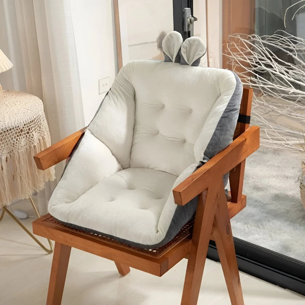 Dining Chair Cushion Thick Tufted Velvet Non-Slip Removable Washable Cover