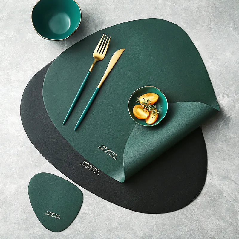 Dining Placemat PU Leather Heat-Resistant Waterproof