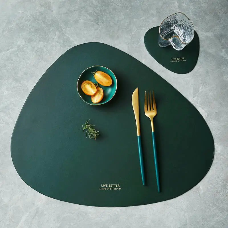 Dining Placemat PU Leather Heat-Resistant Waterproof