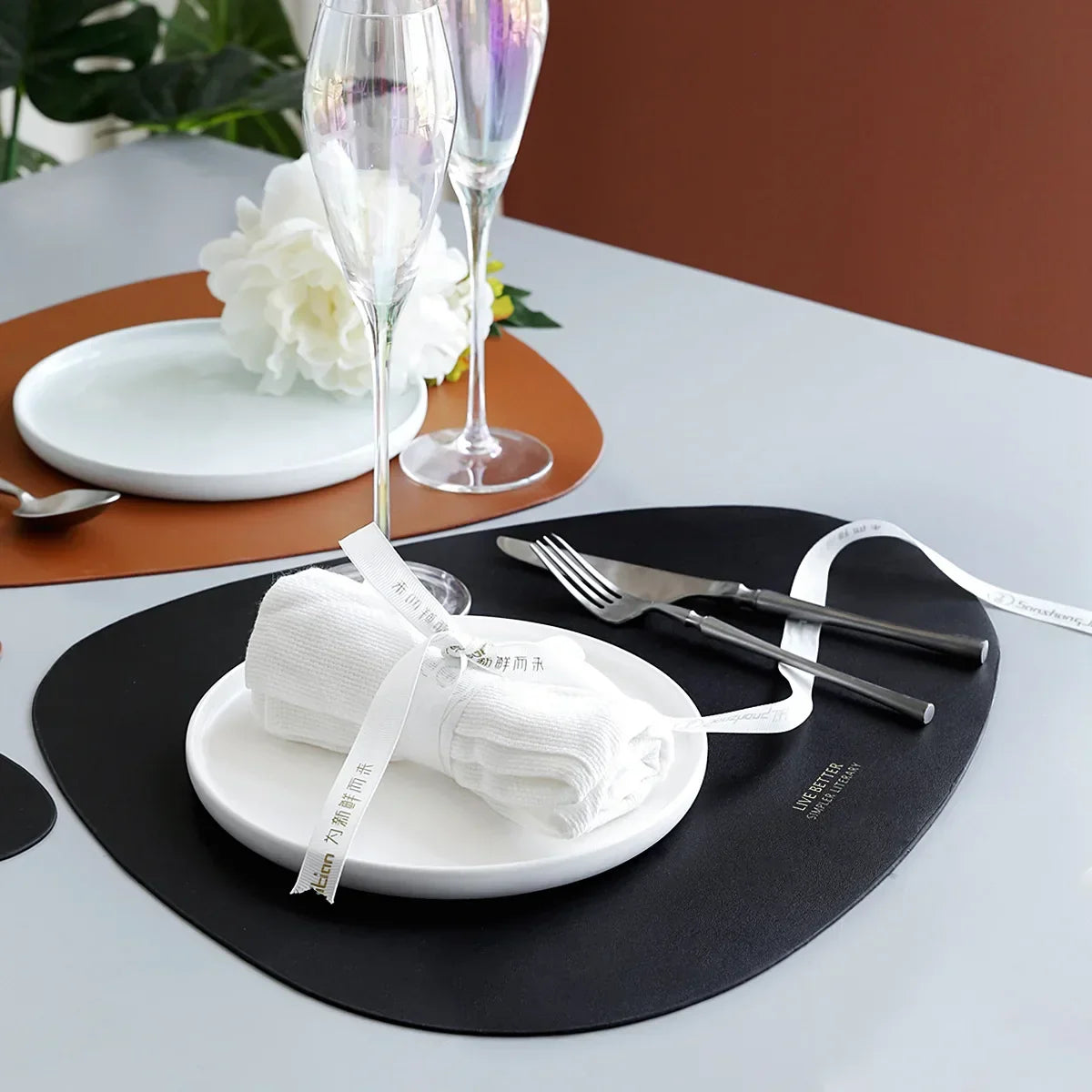Dining Placemat PU Leather Heat-Resistant Waterproof