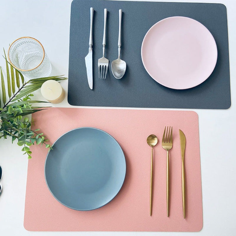 Dining Placemats PU Leather Waterproof Non-Slip