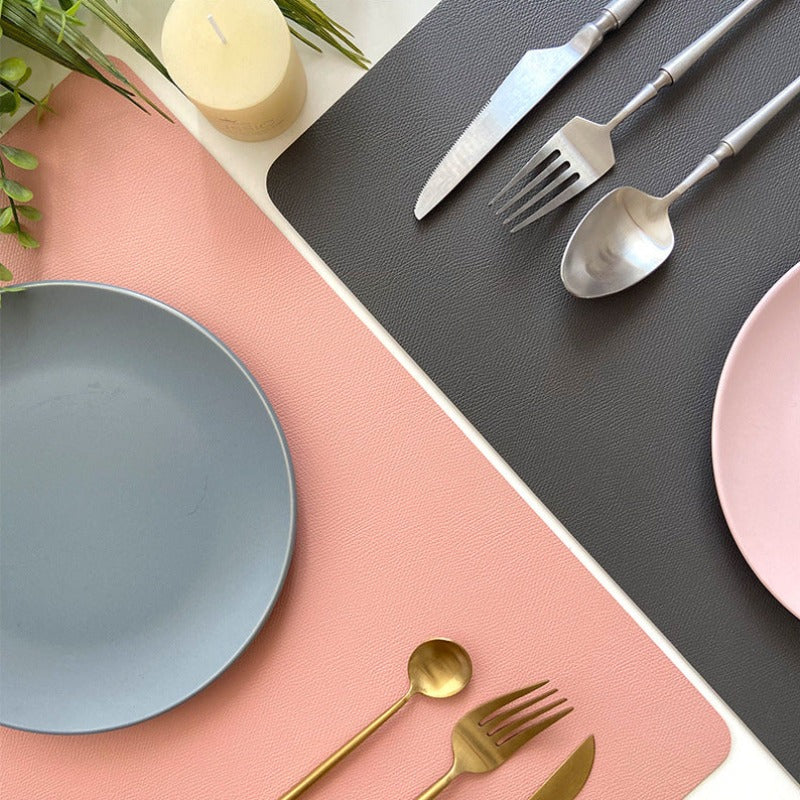 Dining Placemats PU Leather Waterproof Non-Slip