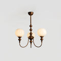 Dining Room Chandelier Antique Bronze Ribbed Glass 3-8-Light
