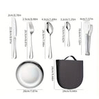 Dining Set Compact & Lightweight Includes Tongs