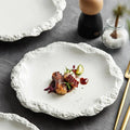 Dinner Plate Rustic Textured Edge Porcelain Dishwasher Safe