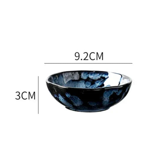 Dinnerware Set 10-Piece Ceramic Galaxy Blue Dishwasher Safe