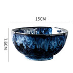 Dinnerware Set 10-Piece Ceramic Galaxy Blue Dishwasher Safe