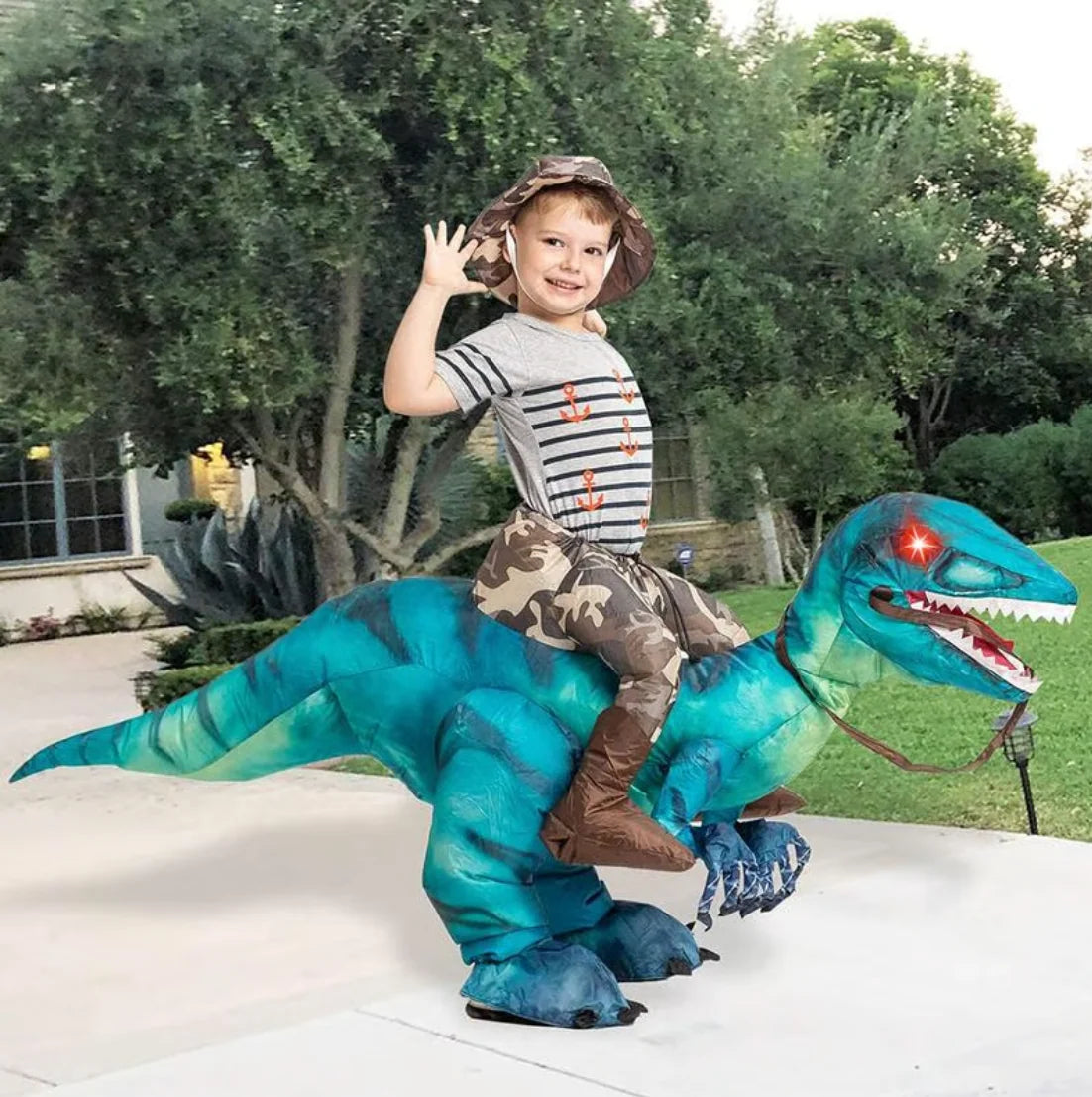 Dinosaur Costume Quick Inflate Durable Kids & Adults