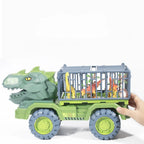 Dinosaur Playset Cage-Back Truck 4 Figures & Accessories