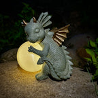 Dinosaur Statue Solar-Powered Resin Moonlight Glow