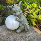 Dinosaur Statue Solar-Powered Resin Moonlight Glow