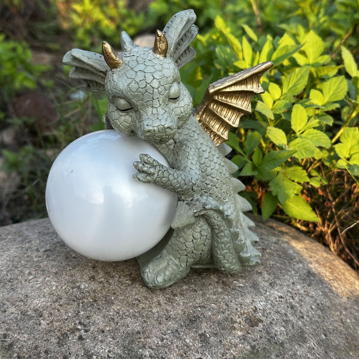 Dinosaur Statue Solar-Powered Resin Moonlight Glow