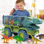 Dinosaur Transporter Truck 15-Inch Realistic Figures