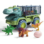 Dinosaur Transporter Truck 15-Inch Realistic Figures