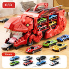 Dinosaur Truck Playset Dual Tracks & Three Mini Cars