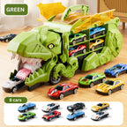 Dinosaur Truck Playset Dual Tracks & Three Mini Cars